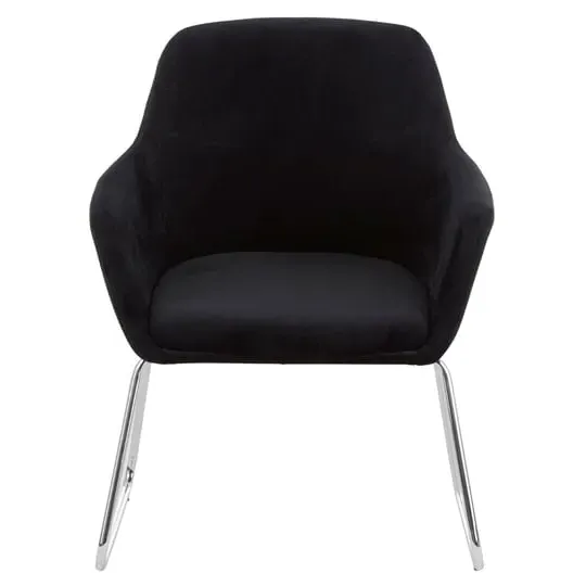 Porrima Fabric Chair - Black, Velvet
