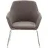 Porrima Fabric Chair - Grey, Velvet