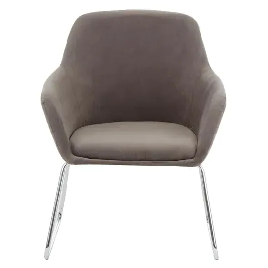 Porrima Fabric Chair - Grey, Velvet image
