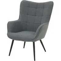 Porrima Upholstered Armchair - Grey, Fabric