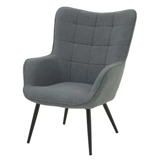 Porrima Upholstered Armchair - Grey, Fabric