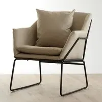 Porrima Upholstered Armchair - Mink, Fabric