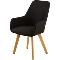 Porrima Upholstered Leisure Chair - Black, Fabric