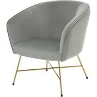 Porrima Velvet Upholstered Accent Chair - Grey