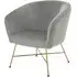 Porrima Velvet Upholstered Accent Chair - Grey