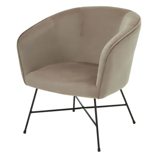 Porrima Velvet Upholstered Accent Chair - Pink