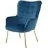 Porrima Velvet Upholstered Armchair - Blue