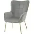 Porrima Velvet Upholstered Armchair - Grey
