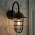 Port Clear Glass Shade Wall Light - Textured Black