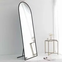 Portal Glass Cheval Mirror - Black, Metal alternate view