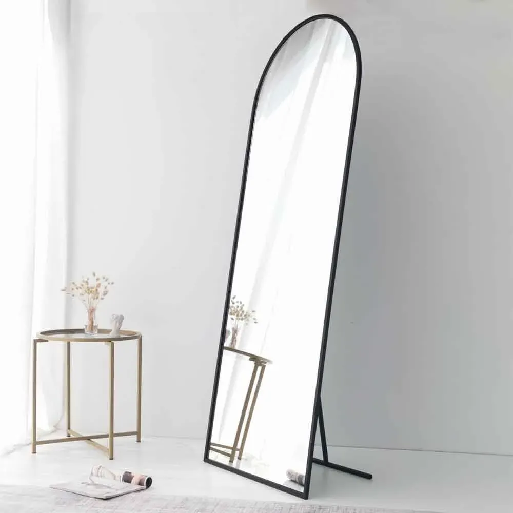 Portal Glass Cheval Mirror - Black, Metal product