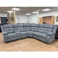 Portales Corner Sofa with Storage - Grey, Fabric