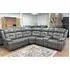 Portales Corner Sofa with Storage Reclining - Grey, Faux Leather