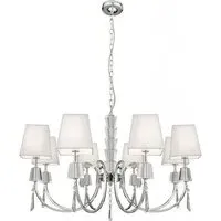 Portico 8 Light Ceiling Fitting with Crystal Drops - Chrome