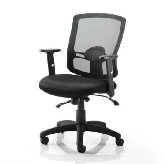 Portland II Office Chair with Lumbar Support - Black, Mesh image