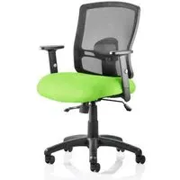 Portland II Office Chair with Lumbar Support - Green, Mesh