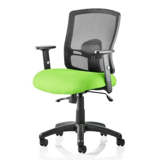 Portland II Office Chair with Lumbar Support - Green, Mesh