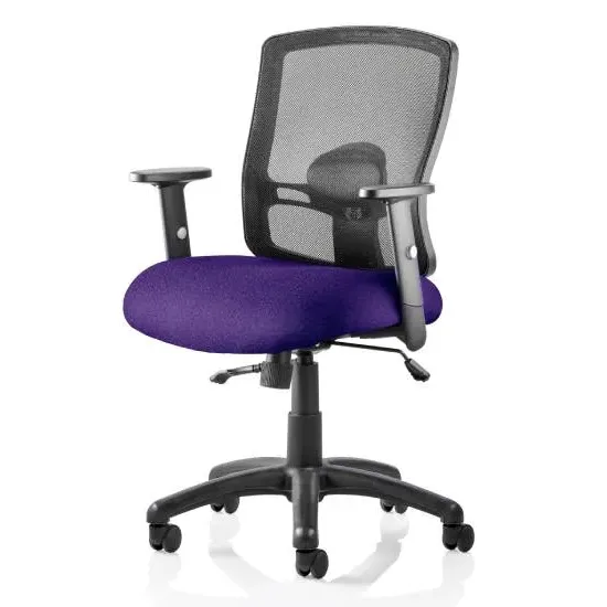 Portland II Office Chair with Lumbar Support - Purple, Mesh