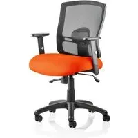 Portland II Office Chair with Lumbar Support - Red, Mesh