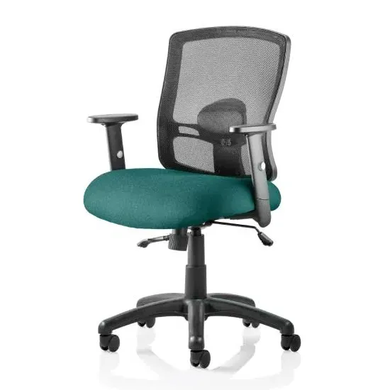 Portland II Office Chair with Lumbar Support - Teal, Mesh