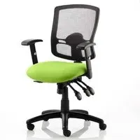 Portland III Office Chair with Lumbar Support - Green, Mesh