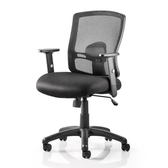 Portland Task Office Chair with Adjustable Arms - Black image