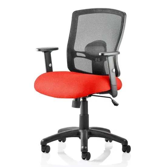 Portland Task Office Chair with Adjustable Arms - Black
