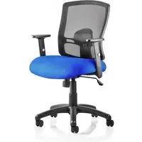 Portland Task Office Chair with Adjustable Arms - Blue