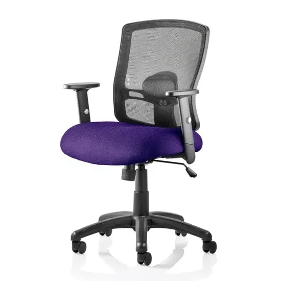 Portland Task Office Chair with Adjustable Arms - Purple