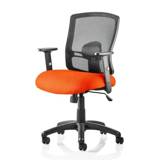 Portland Task Office Chair with Adjustable Arms - Red
