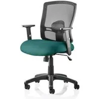 Portland Task Office Chair with Adjustable Arms - Teal