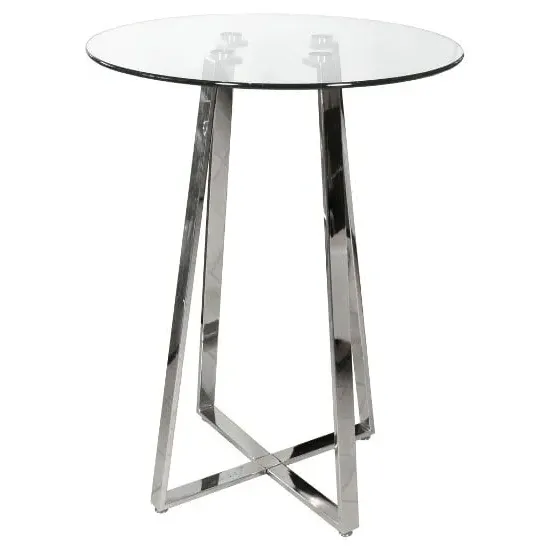 Poseur Round Bar Table - Clear, Glass image