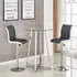 Poseur Round Bar Table with 2 Ritz Stools - Black, Glass