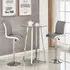 Poseur Round Bar Table with 2 Ritz Stools - Grey, Glass