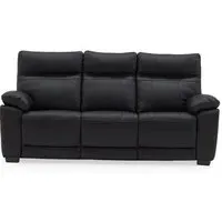 Posit 3-Seater Sofa - Black, Leather