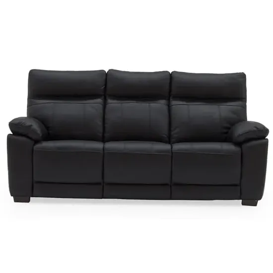 Posit 3-Seater Sofa - Black, Leather