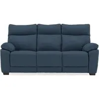 Posit 3-Seater Sofa - Blue, Leather
