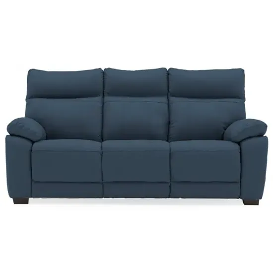 Posit 3-Seater Sofa - Blue, Leather