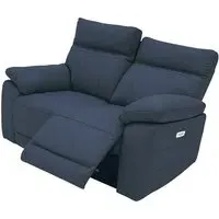 Posit Electric Reclining 2-Seater Sofa - Blue, Leather