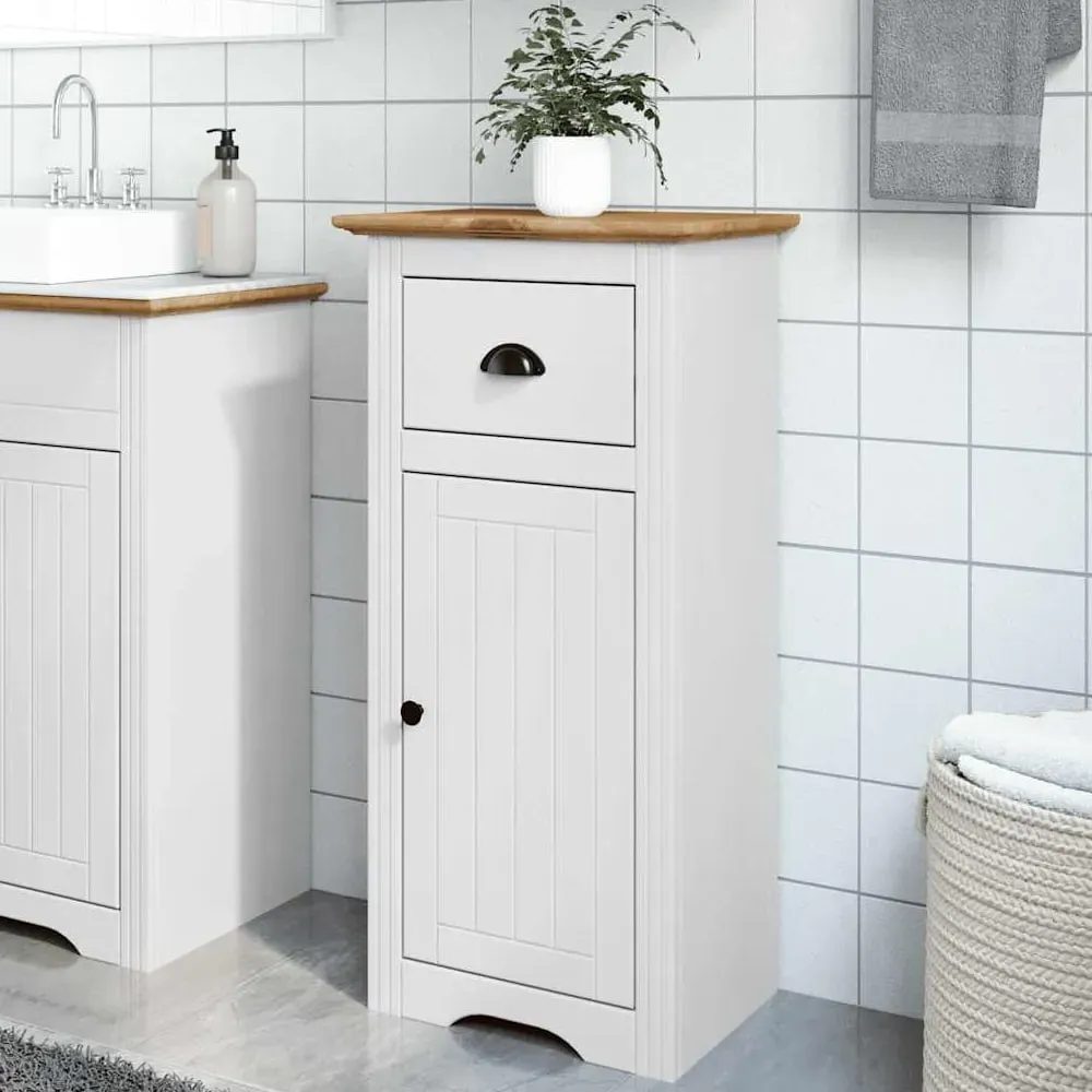 Potsdam Bathroom Cabinet with 1 Door 1 Drawer - White Oak