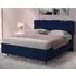 Poznan King Size Ottoman Bed - Midnight Blue, Fabric