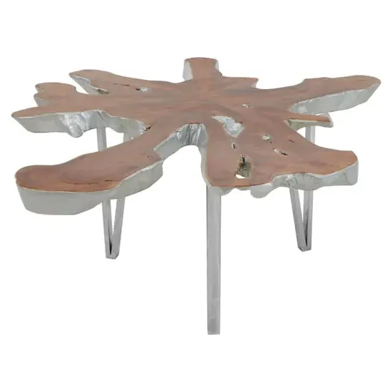 Praecipua Coffee Table - Silver, Teak image