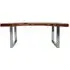 Praecipua Coffee Table with Steel Base - Brown, Longan Wood