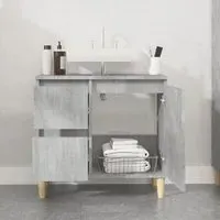 Prague Vanity Unit with Storage - Grey, Oak