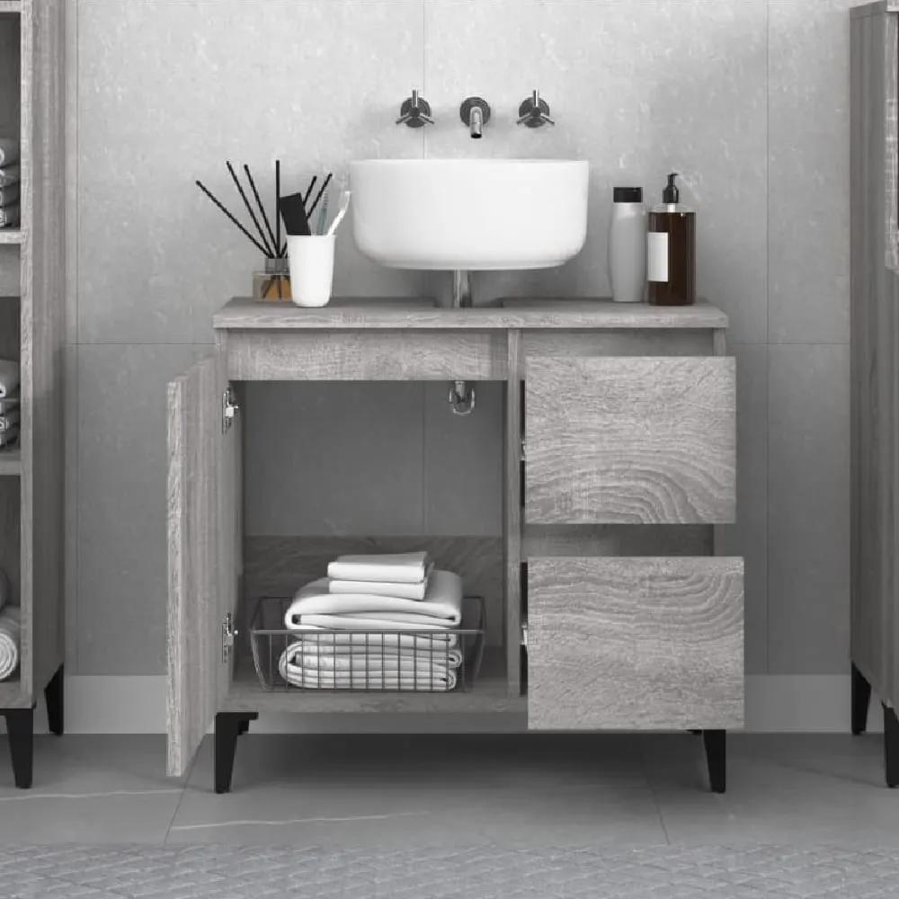 Prague Vanity Unit with Storage - Grey