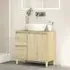 Prague Vanity Unit with Storage - Sonoma Oak