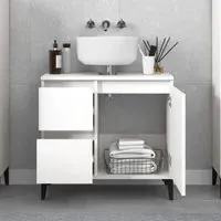 Prague Vanity Unit with Storage - White