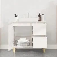 Prague Vanity Unit with Storage - White, Oak