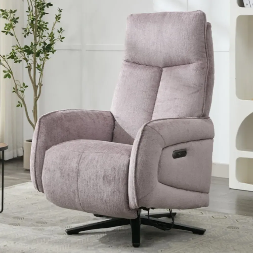 Prato Electric Recliner Chair with Triple Motor - Lavender, Fabric