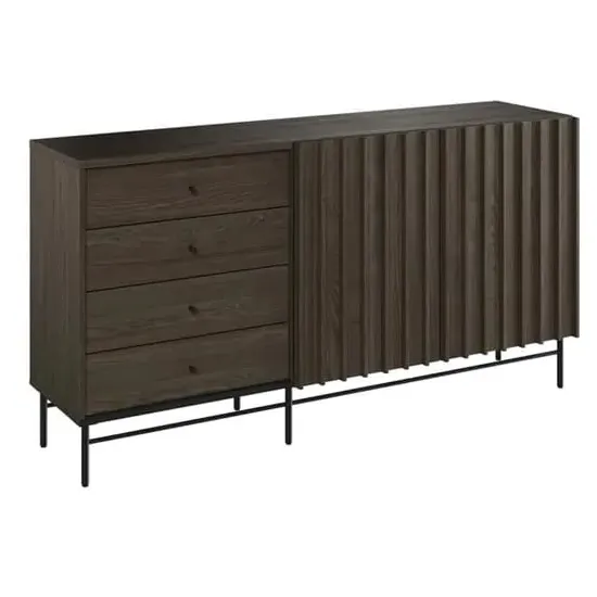 Prato Sideboard with 2 Doors 4 Drawers - Portland Ash